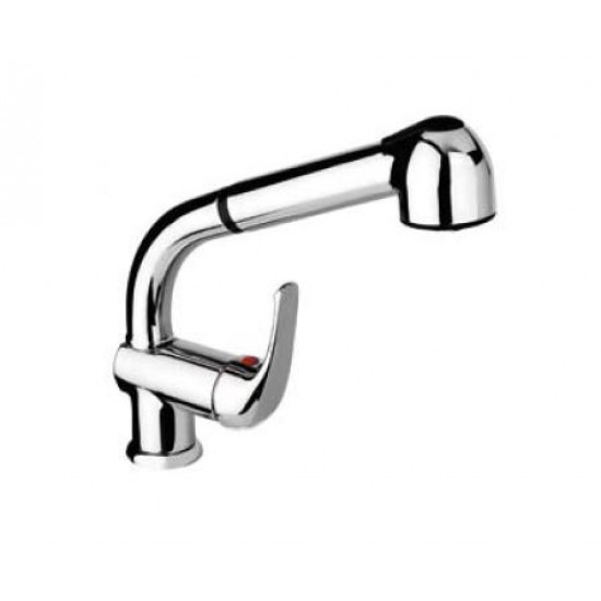 LEDA Μπαταρία Μικτική Νεροχύτη Πάγκου Κουζίνας Με Σπιράλ ELBA EL665