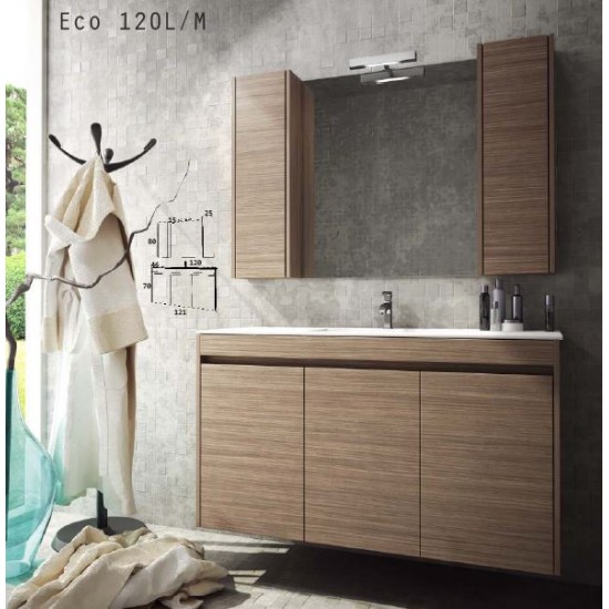 ZEBIS Έπιπλο Μπάνιου Eco 120L/M