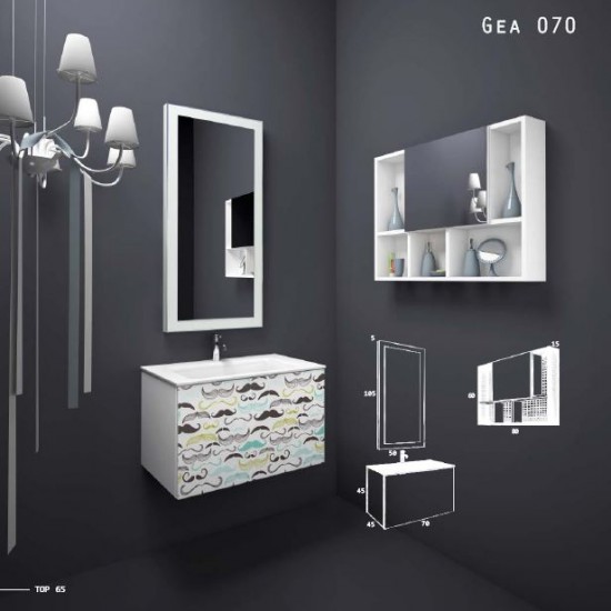 ZEBIS Έπιπλο Μπάνιου Gea070 ZEBIS Έπιπλο Μπάνιου Gea070