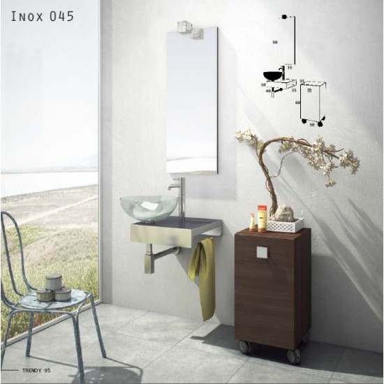 ZEBIS Έπιπλο Μπάνιου INOX 045