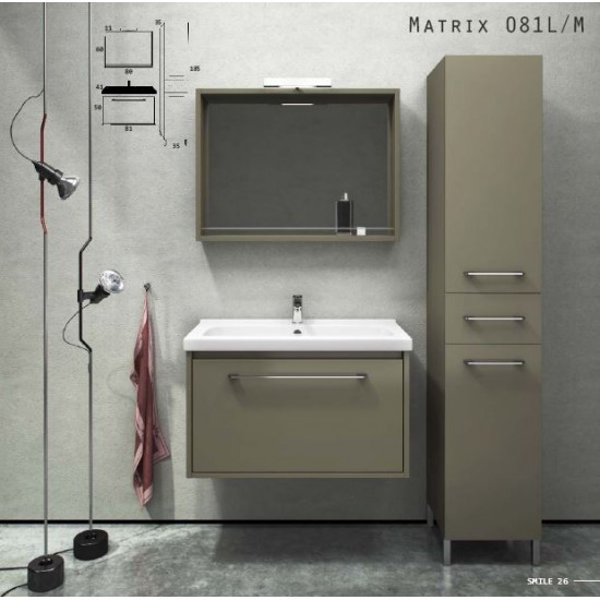 ZEBIS Έπιπλο Μπάνιου Matrix 081L/M ZEBIS Έπιπλο Μπάνιου Matrix 081L/M