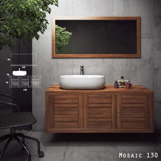 ZEBIS Έπιπλο Μπάνιου Mosaic130 ZEBIS Έπιπλο Μπάνιου Mosaic130