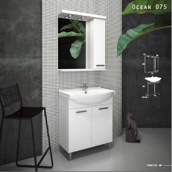 ZEBIS Έπιπλο Μπάνιου Ocean075 ZEBIS Έπιπλο Μπάνιου Ocean075