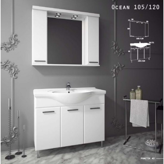 ZEBIS Έπιπλο Μπάνιου Ocean105/120 ZEBIS Έπιπλο Μπάνιου Ocean105/120