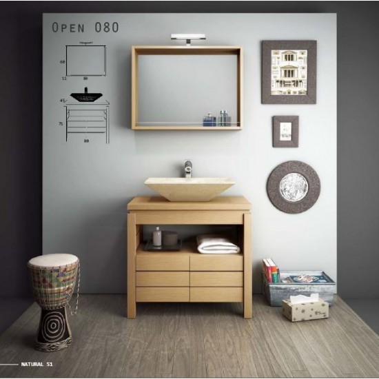 ZEBIS Έπιπλο Μπάνιου Open080 ZEBIS Έπιπλο Μπάνιου Open080