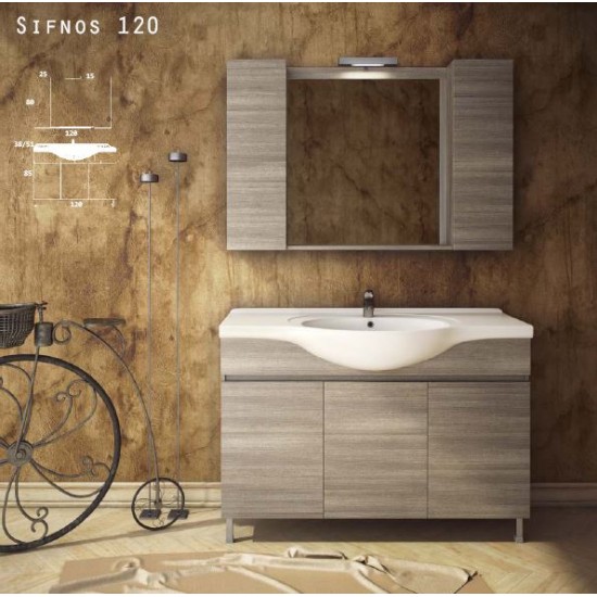 ZEBIS Έπιπλο Μπάνιου Sifnos120 ZEBIS Έπιπλο Μπάνιου Sifnos120