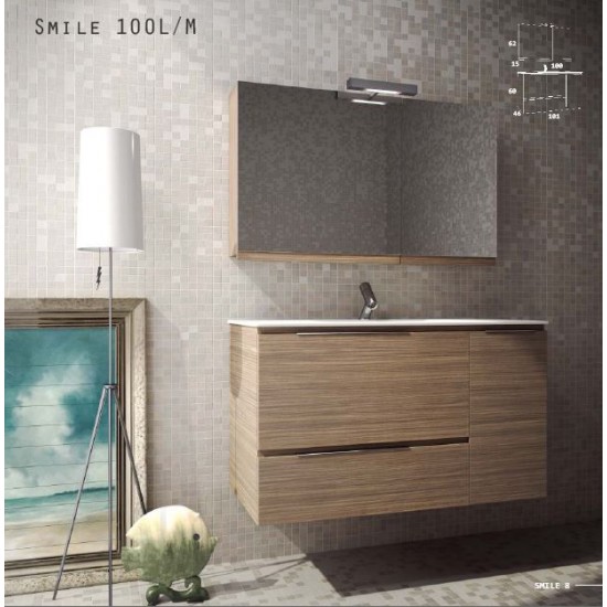 ZEBIS Έπιπλο Μπάνιου Smile 100 L/M ZEBIS Έπιπλο Μπάνιου Smile 100 L/M