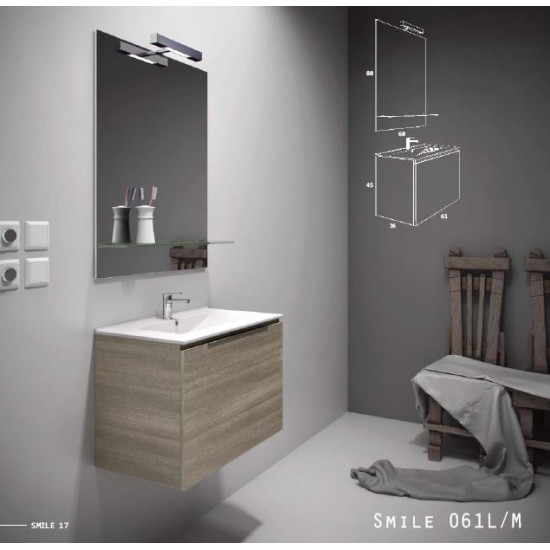 ZEBIS Έπιπλο Μπάνιου Smile 61L/M ZEBIS Έπιπλο Μπάνιου Smile 61L/M