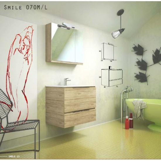 ZEBIS Έπιπλο Μπάνιου Smile 70M/L ZEBIS Έπιπλο Μπάνιου Smile 70M/L