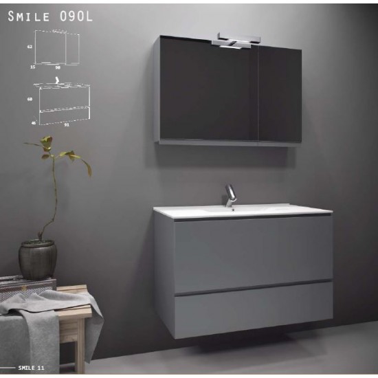 ZEBIS Έπιπλο Μπάνιου Smile 90L ZEBIS Έπιπλο Μπάνιου Smile 90L