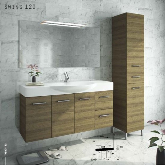 ZEBIS Έπιπλο Μπάνιου SWING 120 ZEBIS Έπιπλο Μπάνιου SWING 120