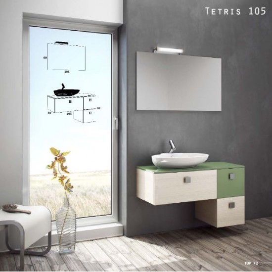 ZEBIS Έπιπλο Μπάνιου Tetris105 ZEBIS Έπιπλο Μπάνιου Tetris105