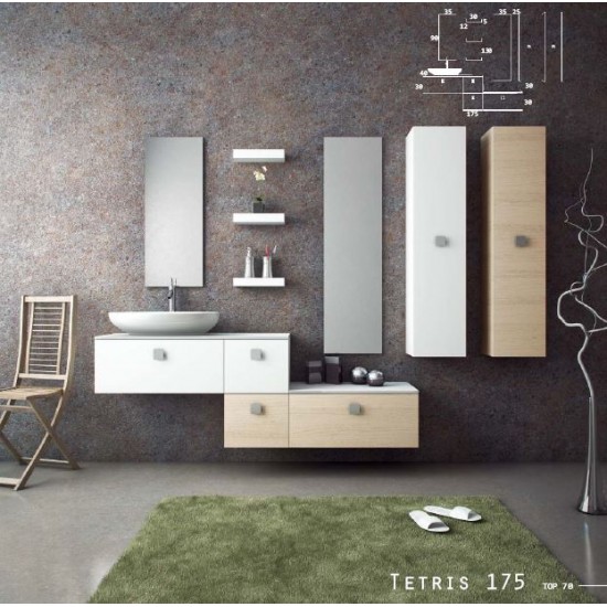 ZEBIS Έπιπλο Μπάνιου Tetris175 ZEBIS Έπιπλο Μπάνιου Tetris175