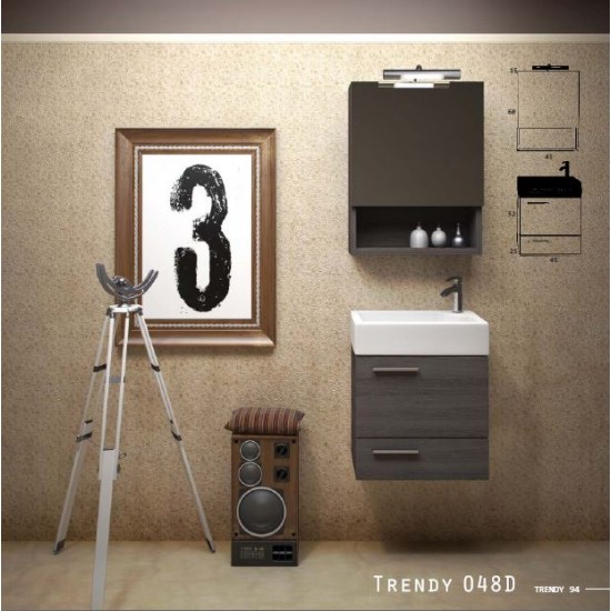 ZEBIS Έπιπλο Μπάνιου TRENDY 048D ZEBIS Έπιπλο Μπάνιου TRENDY 048D