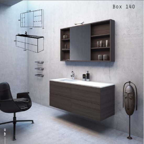 ZEBIS Έπιπλο Μπάνιου Βox140 ZEBIS Έπιπλο Μπάνιου Βox140